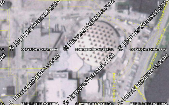 AutoWorld (Six Flags AutoWorld) - 1983 Aerial Photo (newer photo)